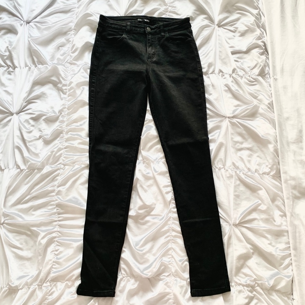 Fashion Nova Black High Waist Skinny Jeans